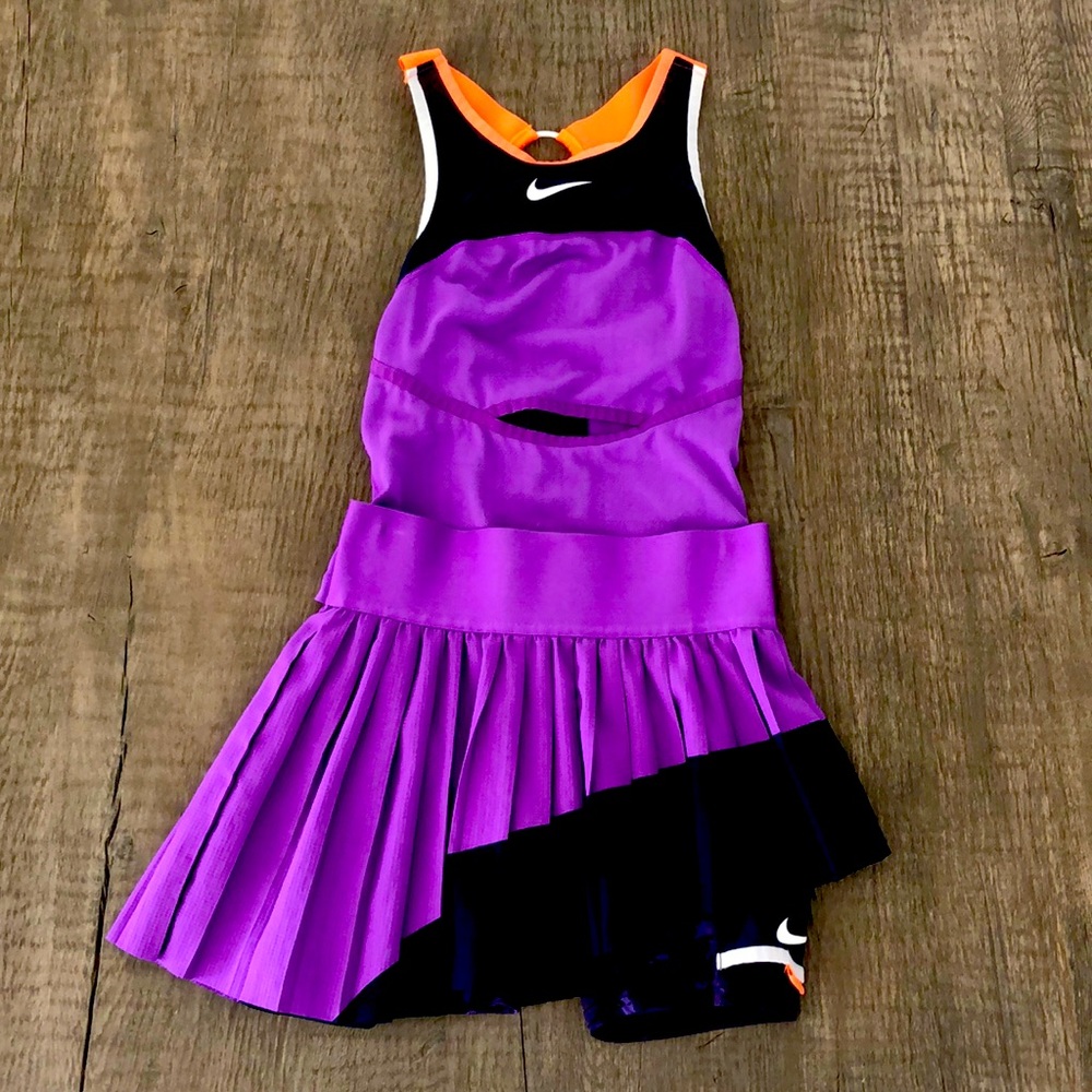 Nike tennis top skirt set size s small purple French open